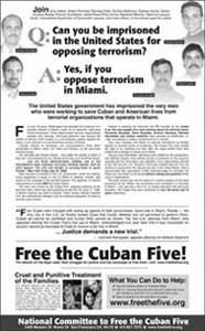 Publicado en el New York Times el anuncio sobre los Cinco Cubanos presos políticos en EE.UU